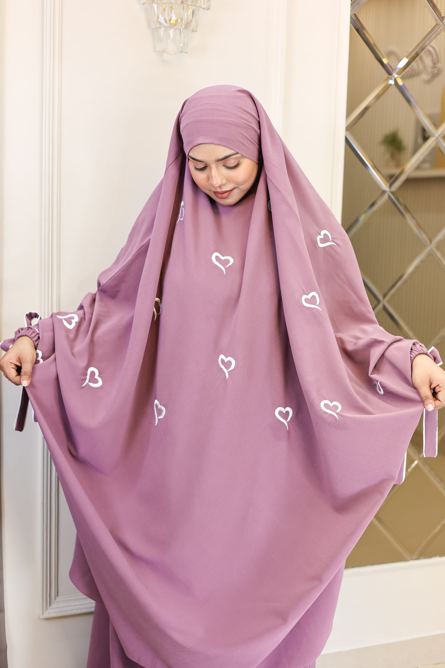 Heartline Lilac Jilbab