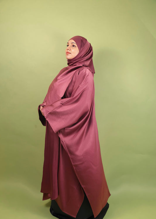 Crimson Charm Khimar-Kaftan Set