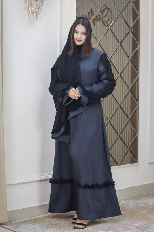 Dusky Pleats Abaya