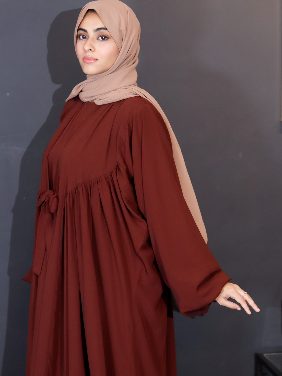 Chocolate Royale 2-Piece Abaya Set – Modesty By Nida Khan