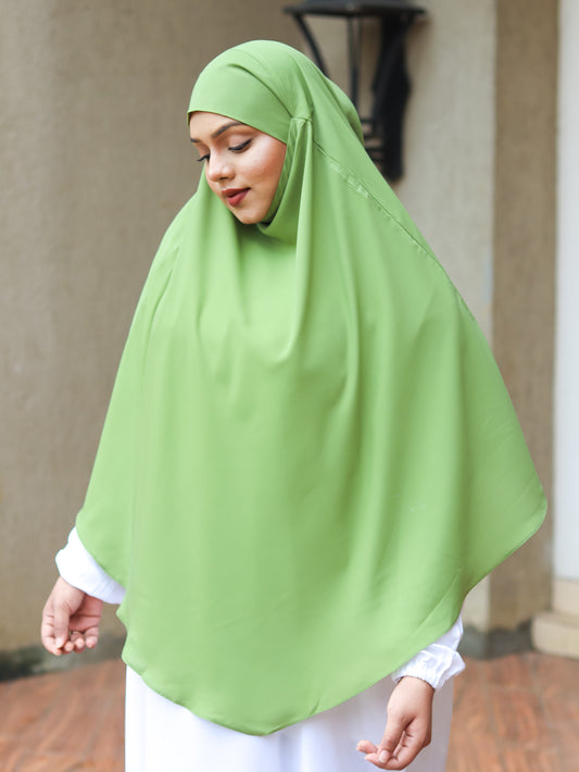 The Carnation Green Single Layer Khimar