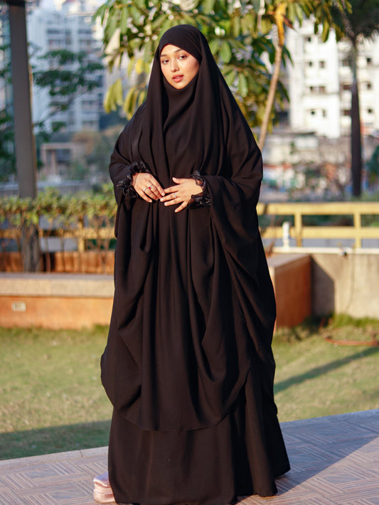 Inky Elegance Jilbab Set